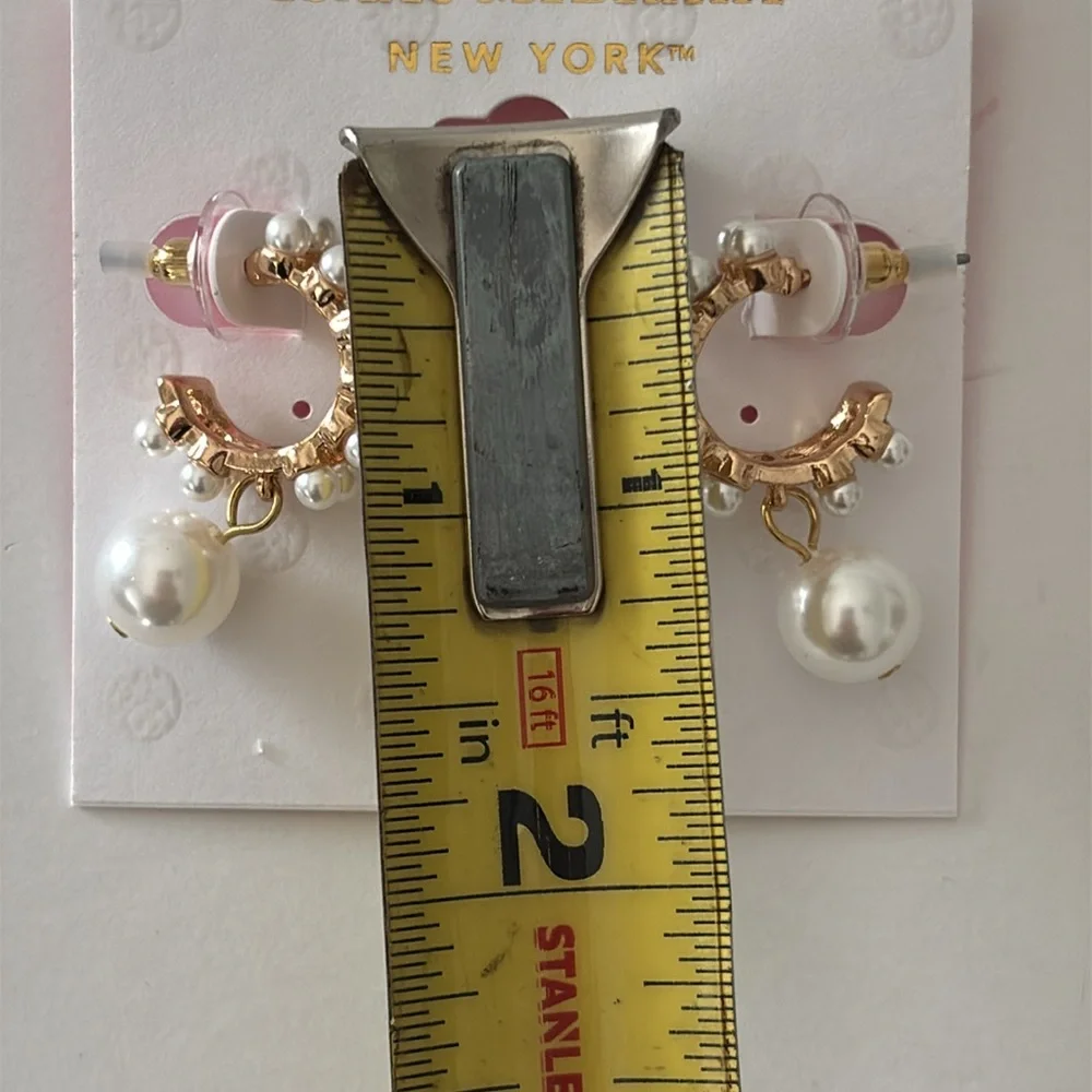 Isaac Mizrahi Pearl Hoop Earrings
